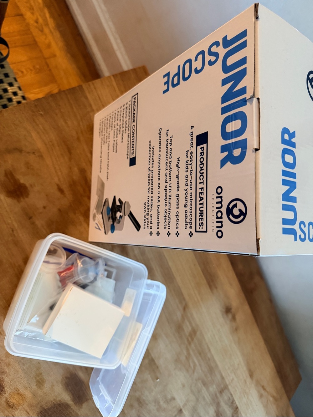 Omano Junior Microscope - White and Blue